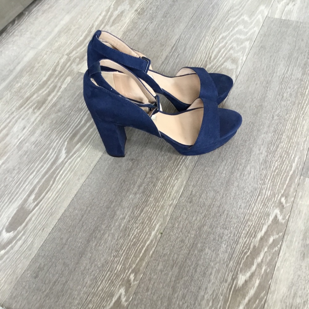 Audrey Brooke Blue Block Heel Sandals Size 7.5 $40 - Picture 11 of 15
